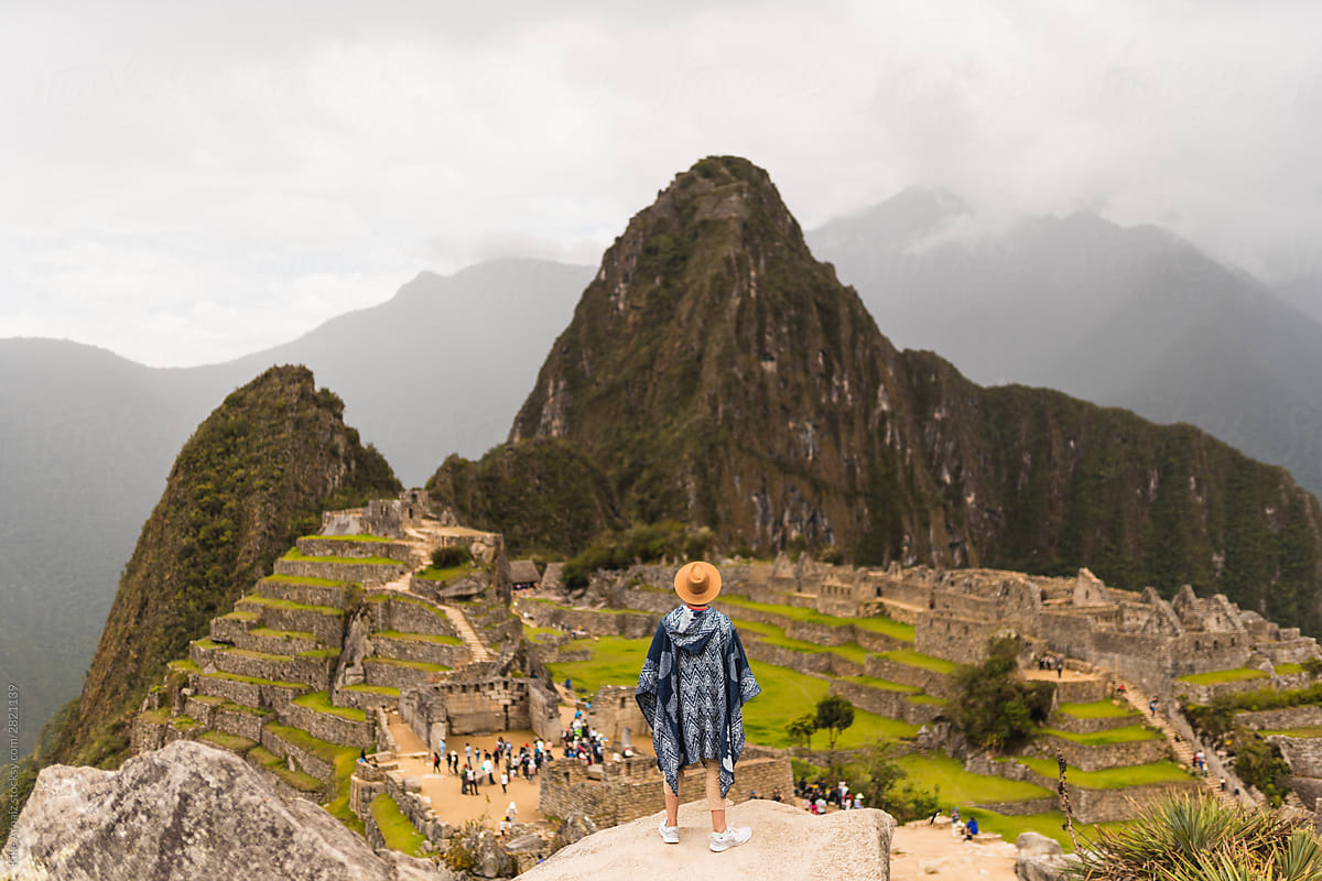 Man in the mountain of Machu Picchu