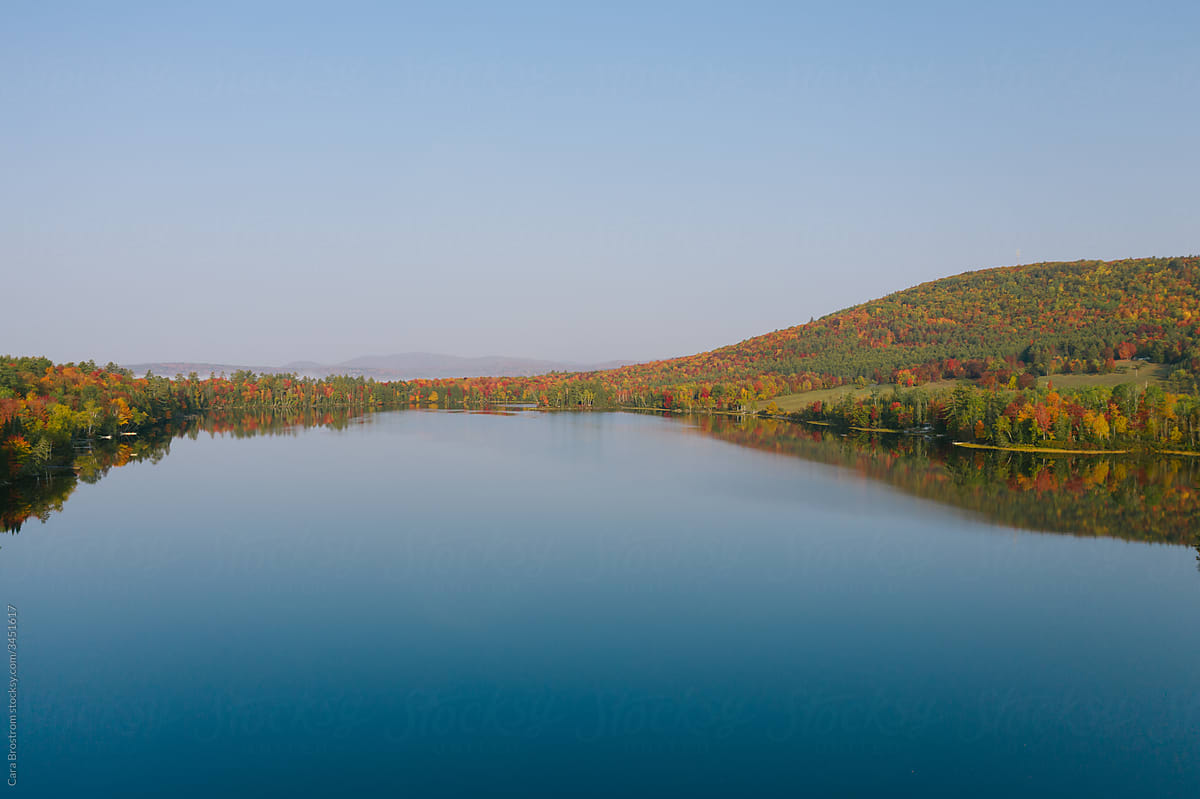 An Autumn Morning on a New England Lake