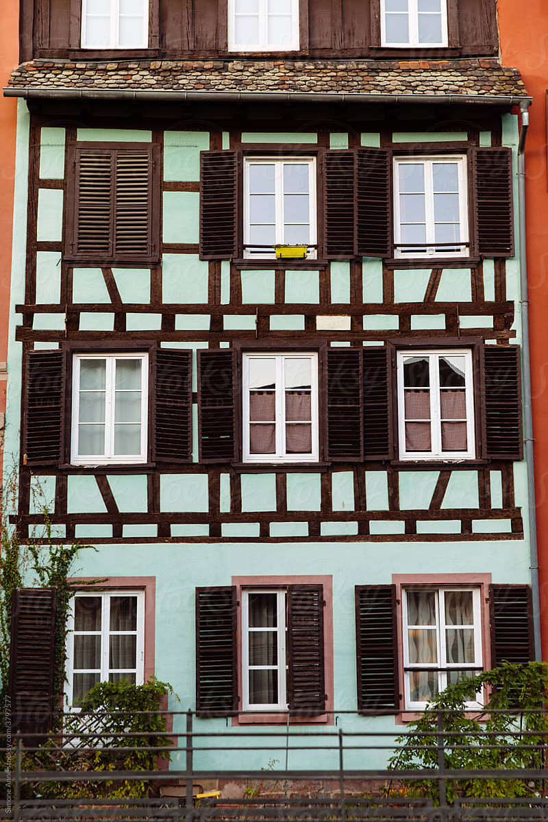 Green apartment building in Strasbourg, France