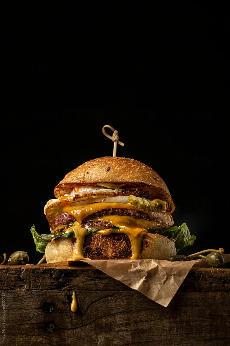 Double Smash Burger with cheese