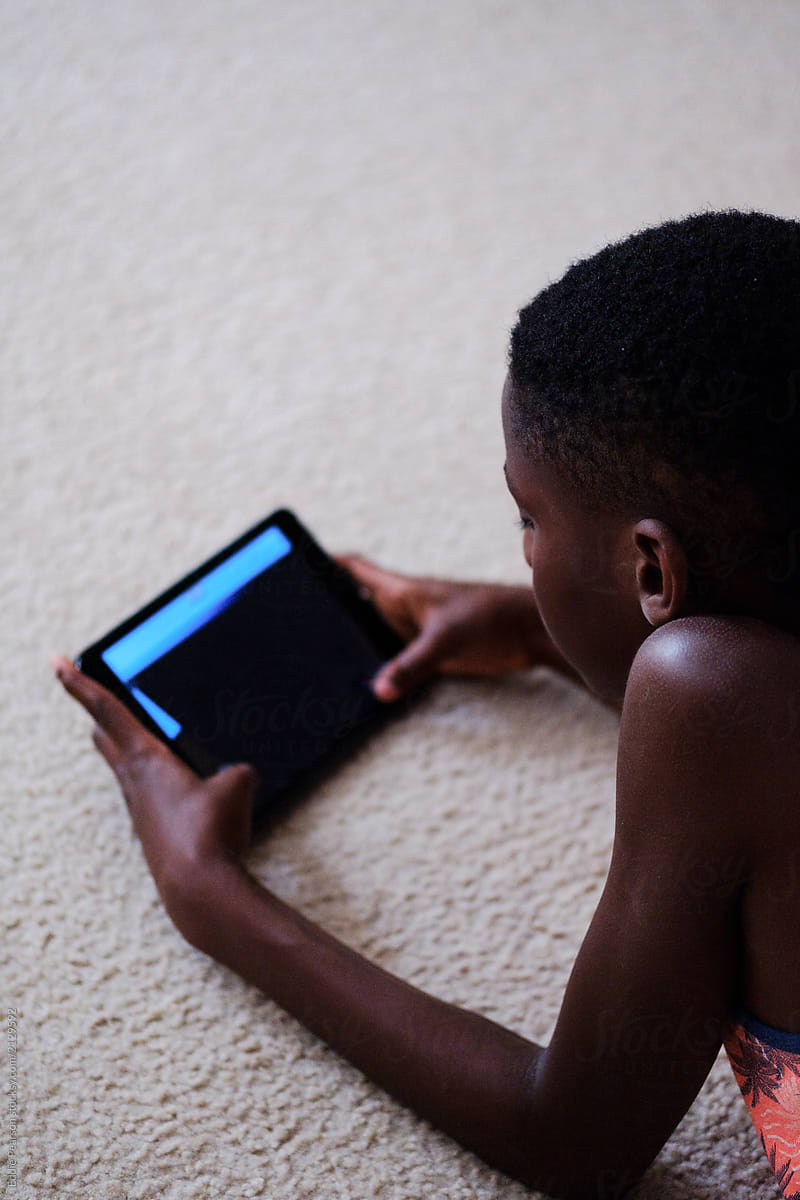 Boy and tablet