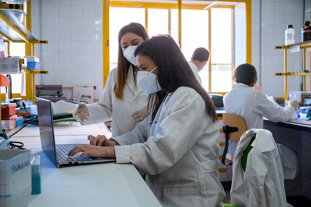 A Group Of Scientists Researching In A Laboratory.