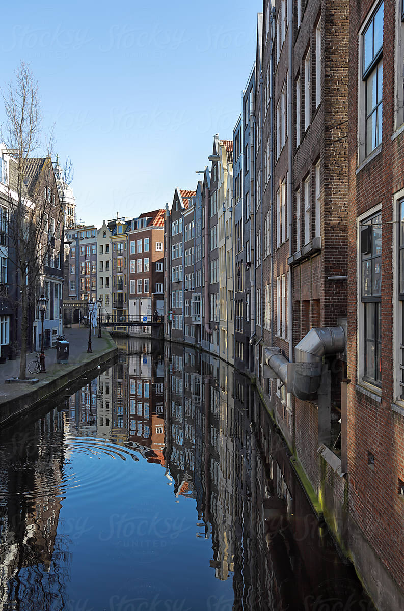 amsterdam canal with houses