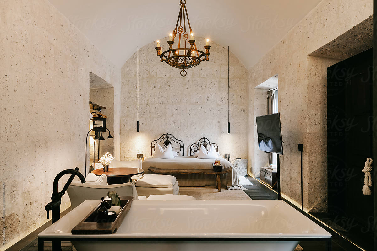 Luxury Hotel Room With Free-Standing Bathtub