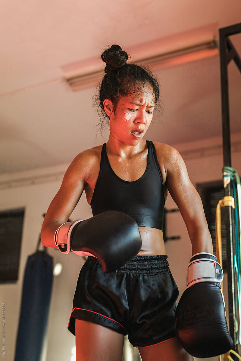Thai Female Muay Thai Athlete After Training