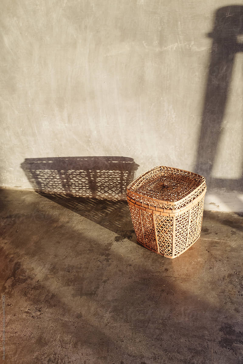 Wicker Basket At Sunlight