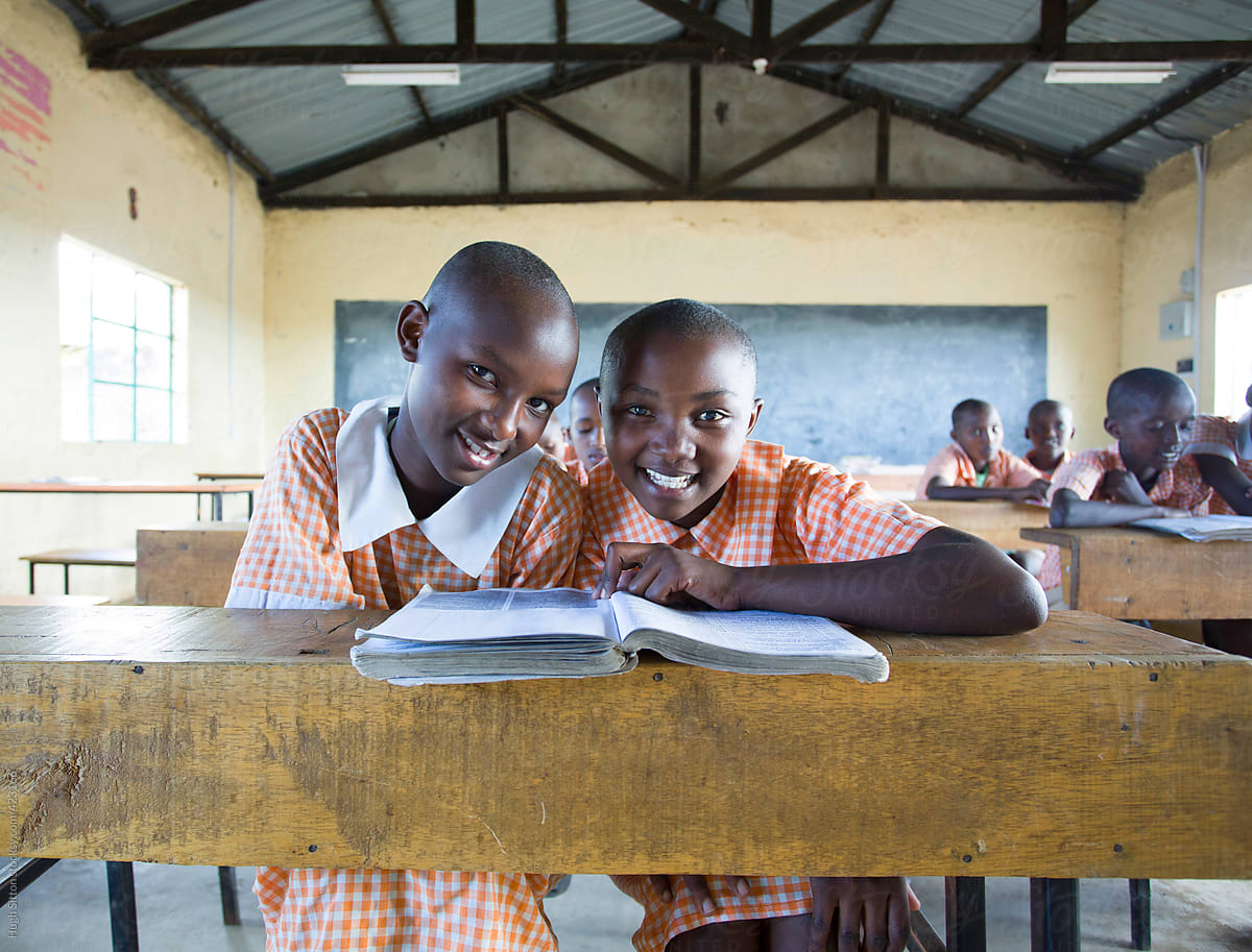 Kenyan school children. Kenya, Africa.