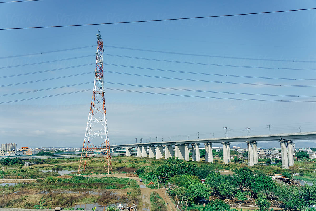 High-speed railway under construction