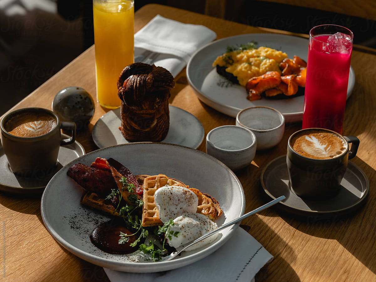A selection of brunch dishes