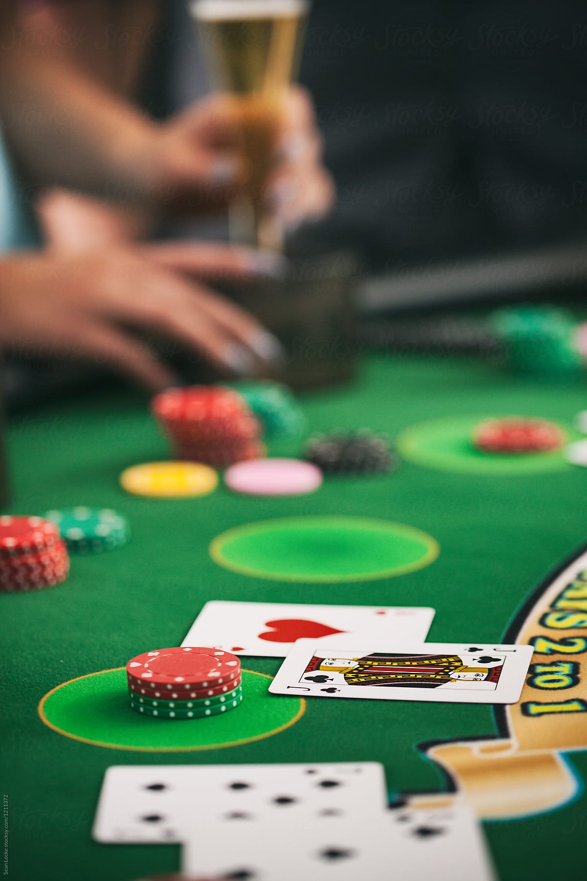 Casino: Player Is Dealt A Winning Hand In Blackjack