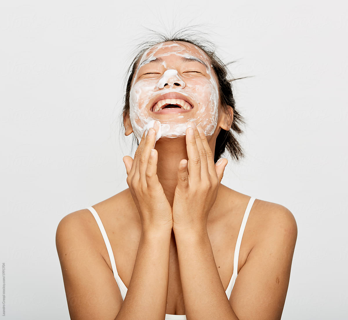 &amp;quot;Asian Woman Washing Face - Facial Cleanse - Natural Korean Skincare ...