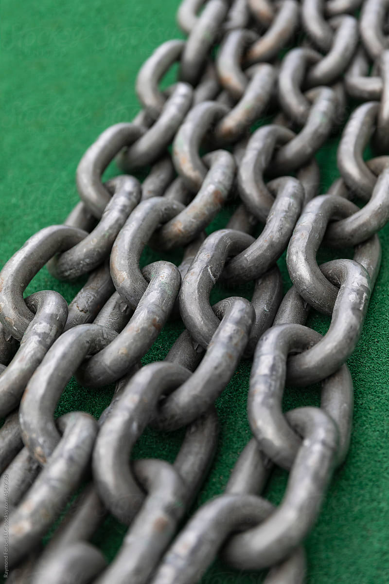 Heavy Steel Chain Still life background