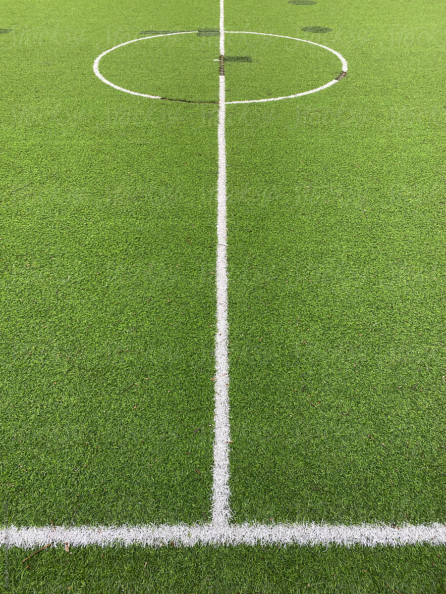lines on grass soccer field