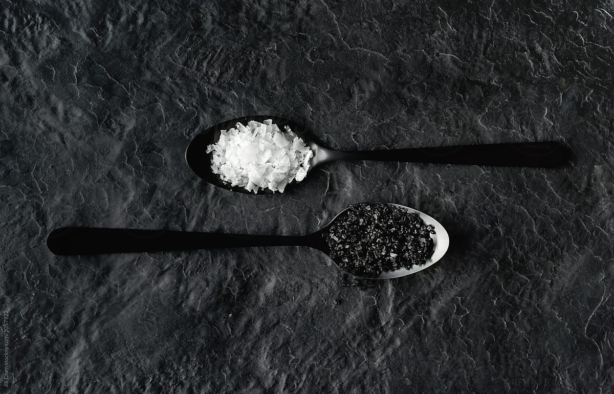 Black and white salt