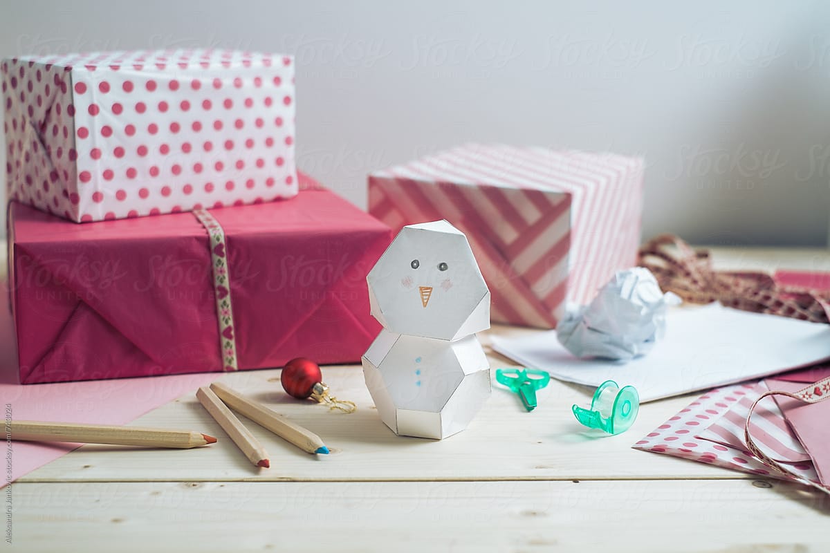 Paper Christmas Decoration With Presents