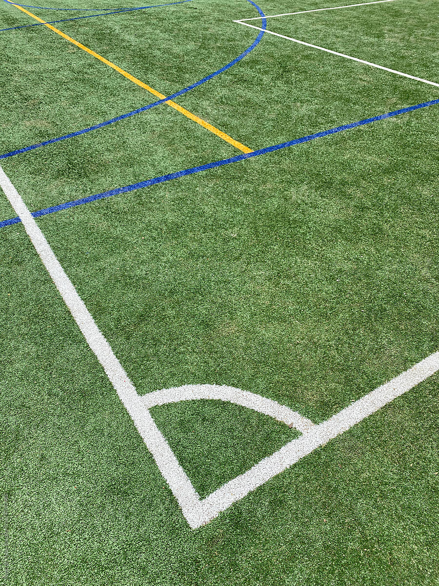 sports field with lines