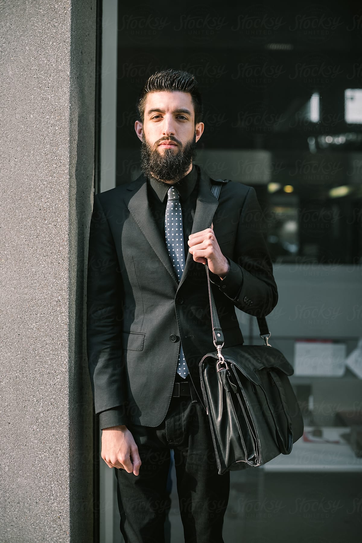 Hip Businessman in Suit Portrait