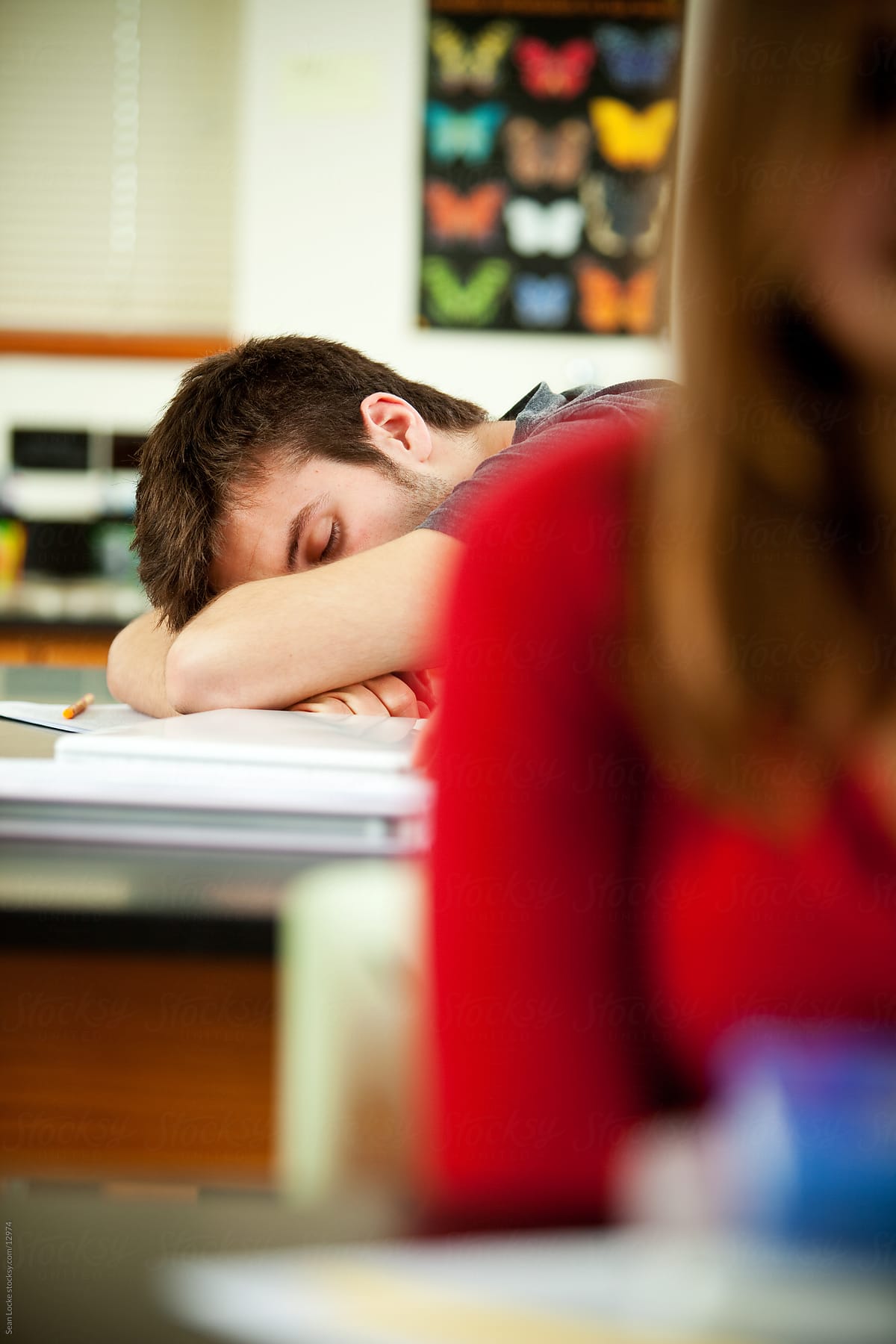 High School: Teen Falls Asleep in Class