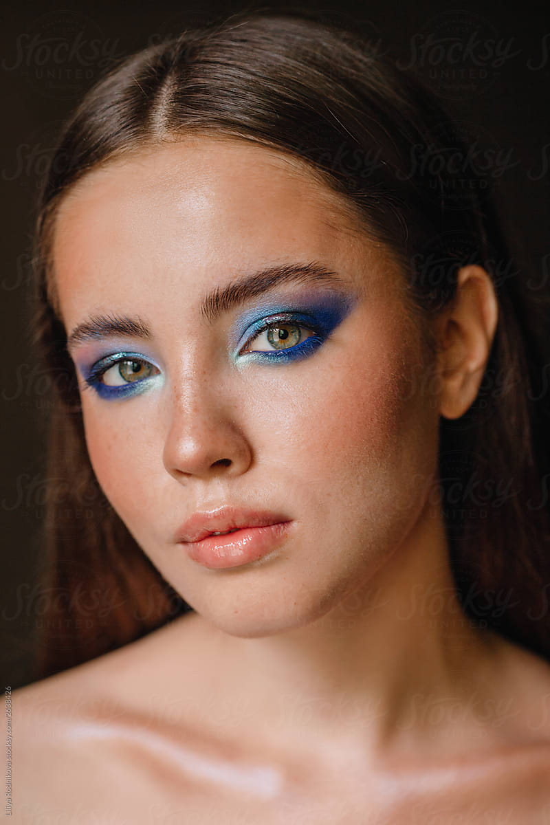 Closeup Beauty Portrait With Fantasy Make Up By Liliya Rodnikova 