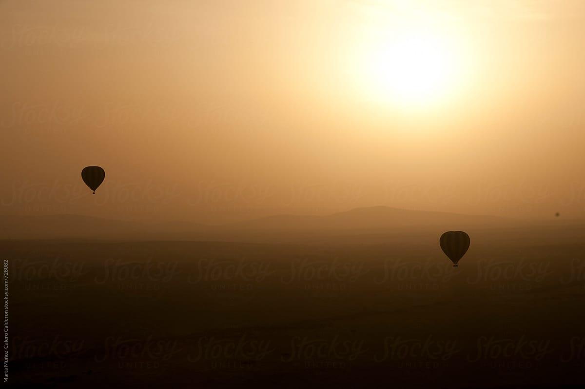 Hot Air Balloons At Sunrise at Kenia