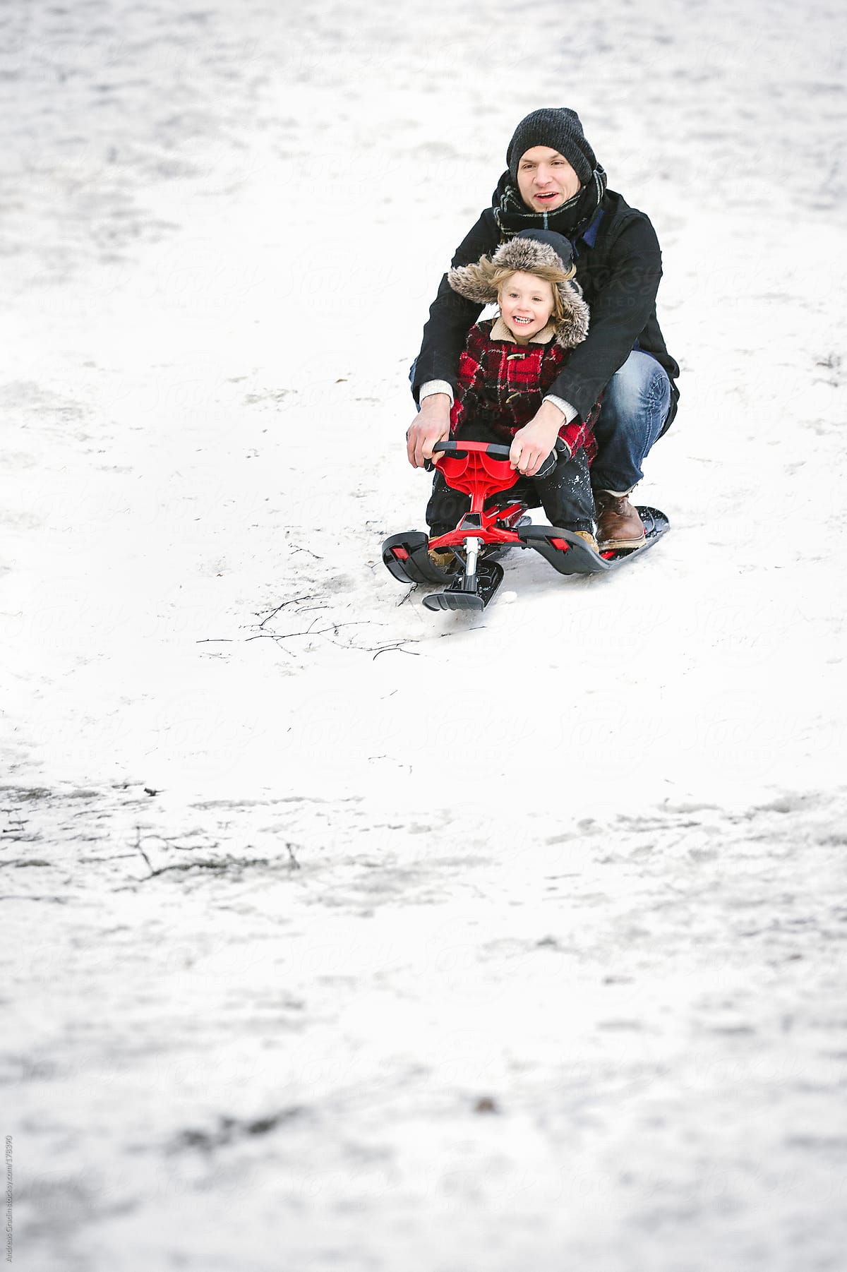 family fun in the snow