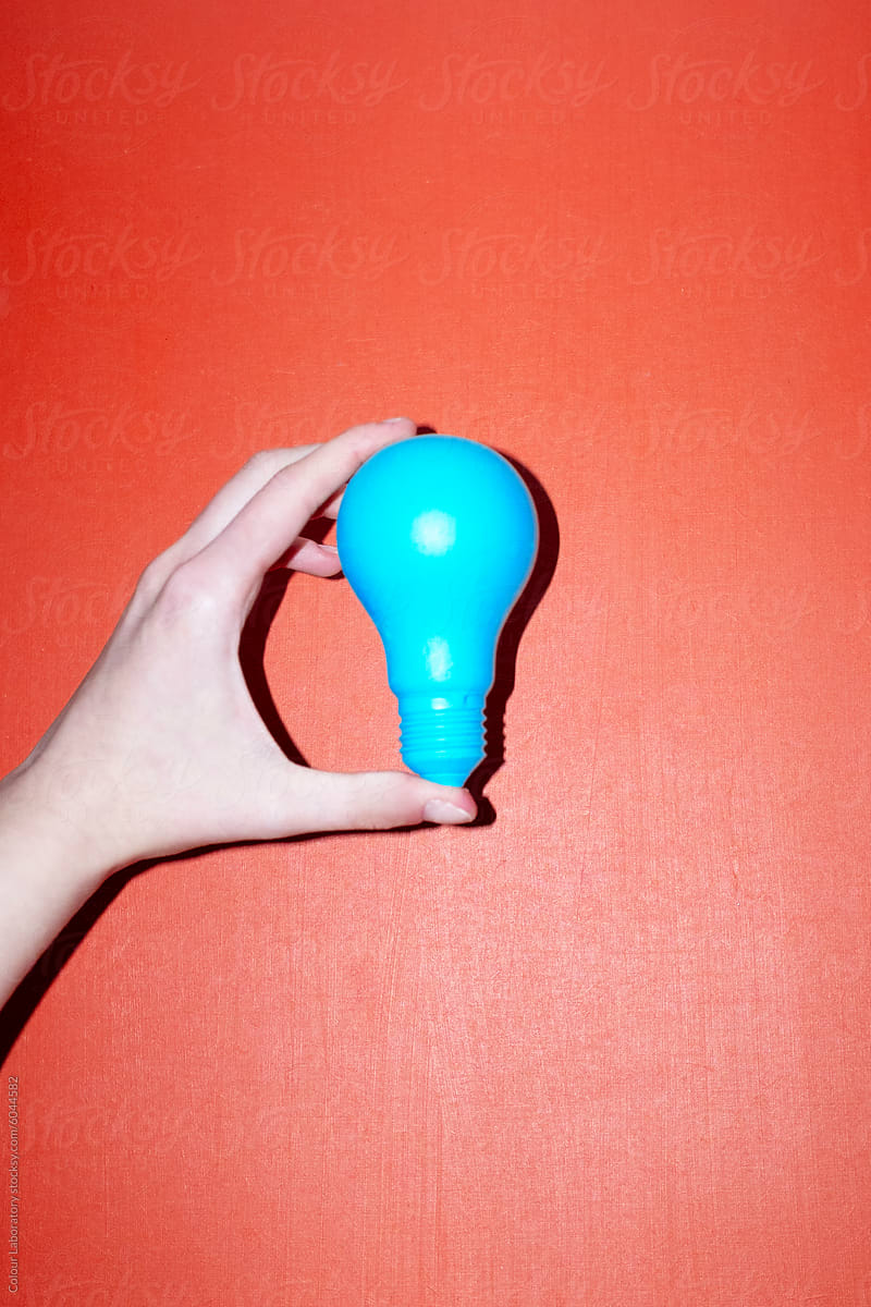 Conceptual photo of light bulb representing new idea, ideation, eureka