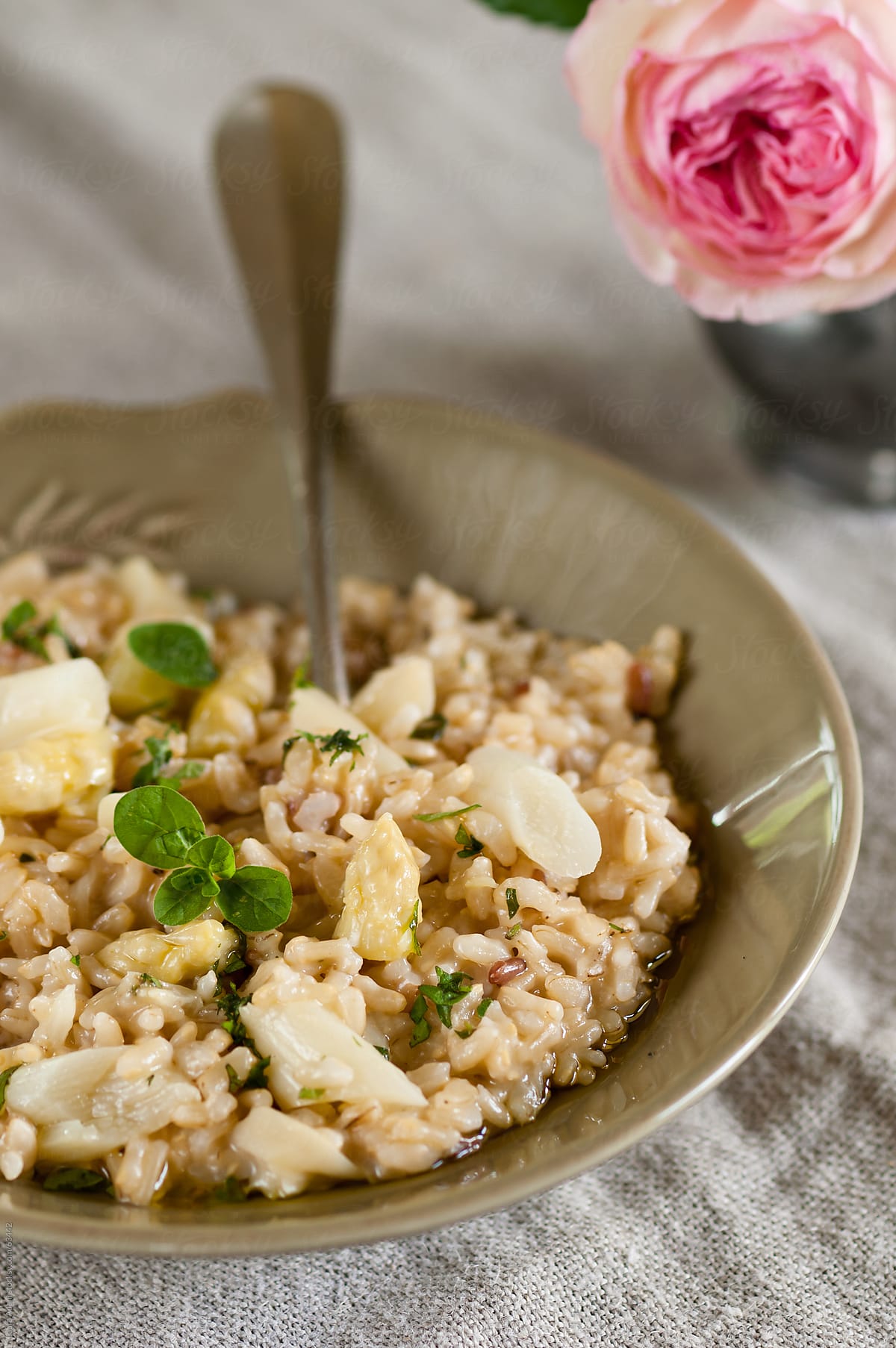 risotto with white asparagus