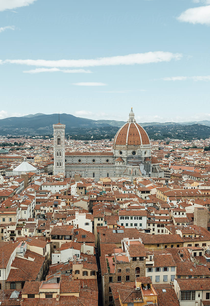 View of the Duomo from afar - Florence Italy