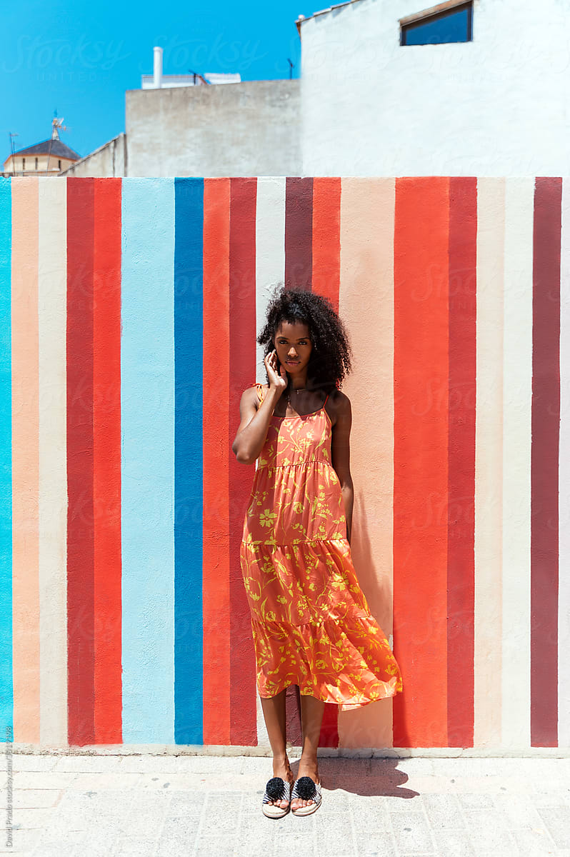Portrait Of A Beautiful Young Black Teenage Girl Looking Into Camera by  Stocksy Contributor David Prado - Stocksy