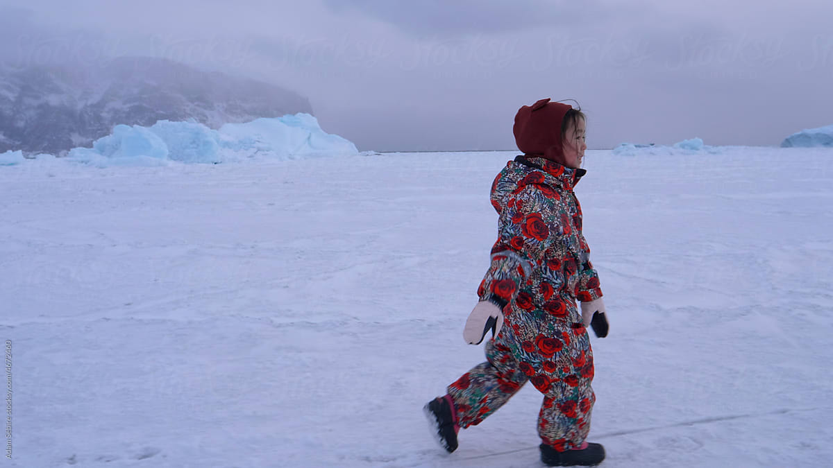 Early childhood in Greenland: indigenous Inuit exploring sea ice solo