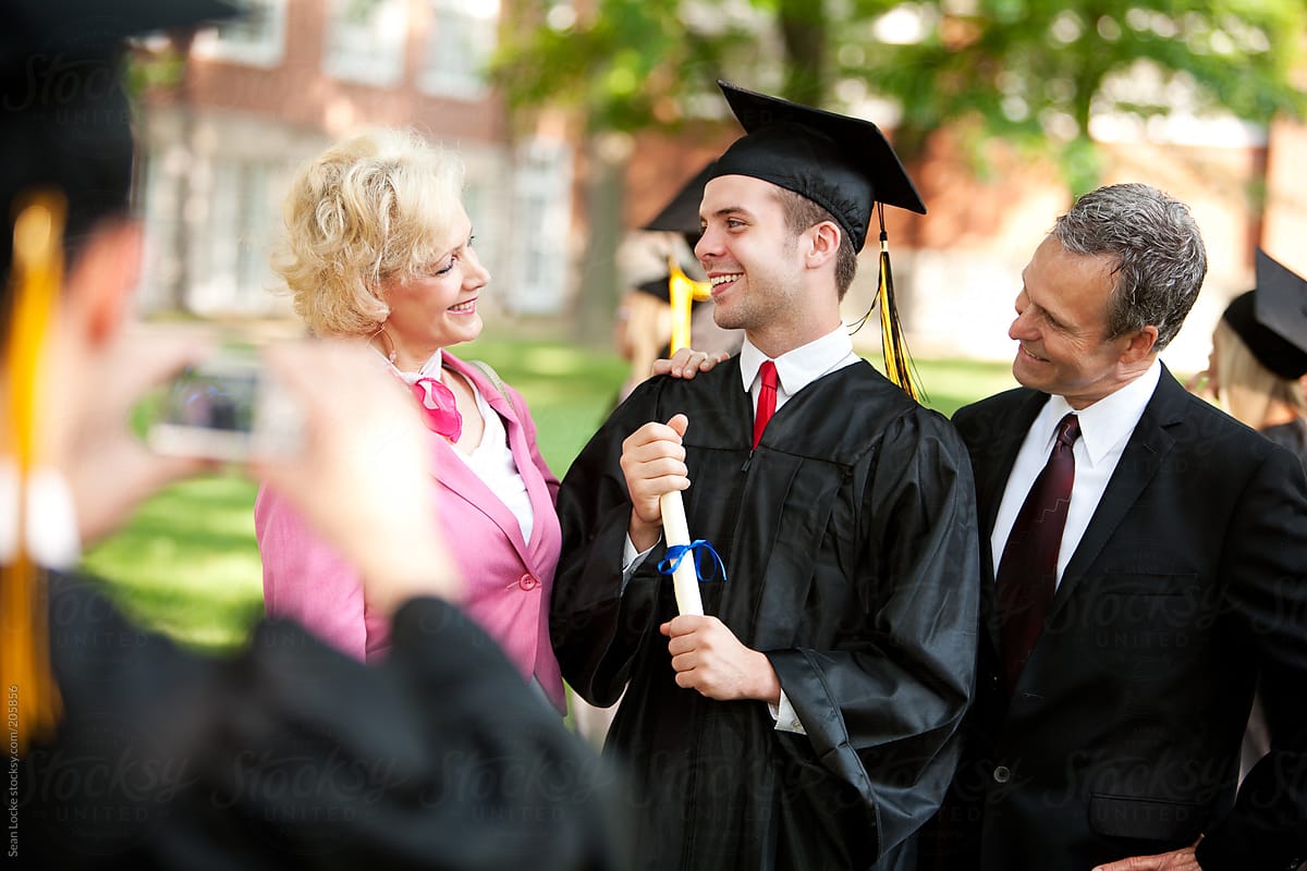 Graduation: Parents Proud of Son Graduating From School