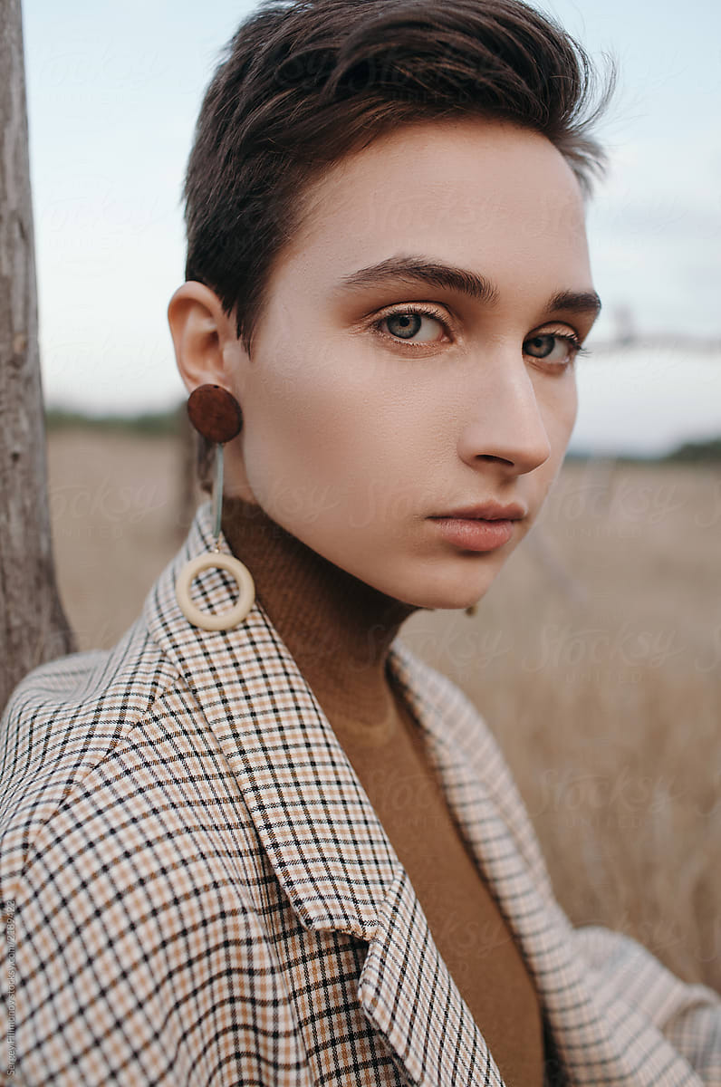 Serious Woman Portrait Looking At Camera By Stocksy Contributor