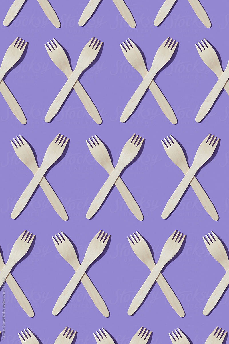 Disposable eco friendly wooden forks.