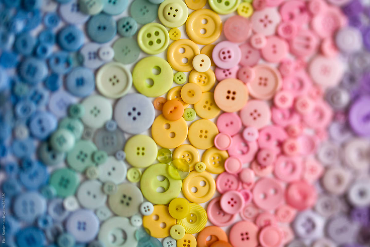Pink Buttons Background by Stocksy Contributor Pixel Stories - Stocksy