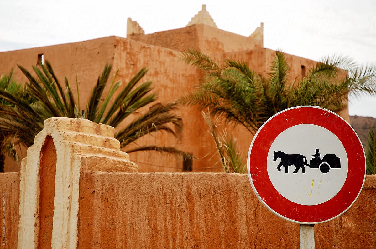 Traffic sign in Morocco