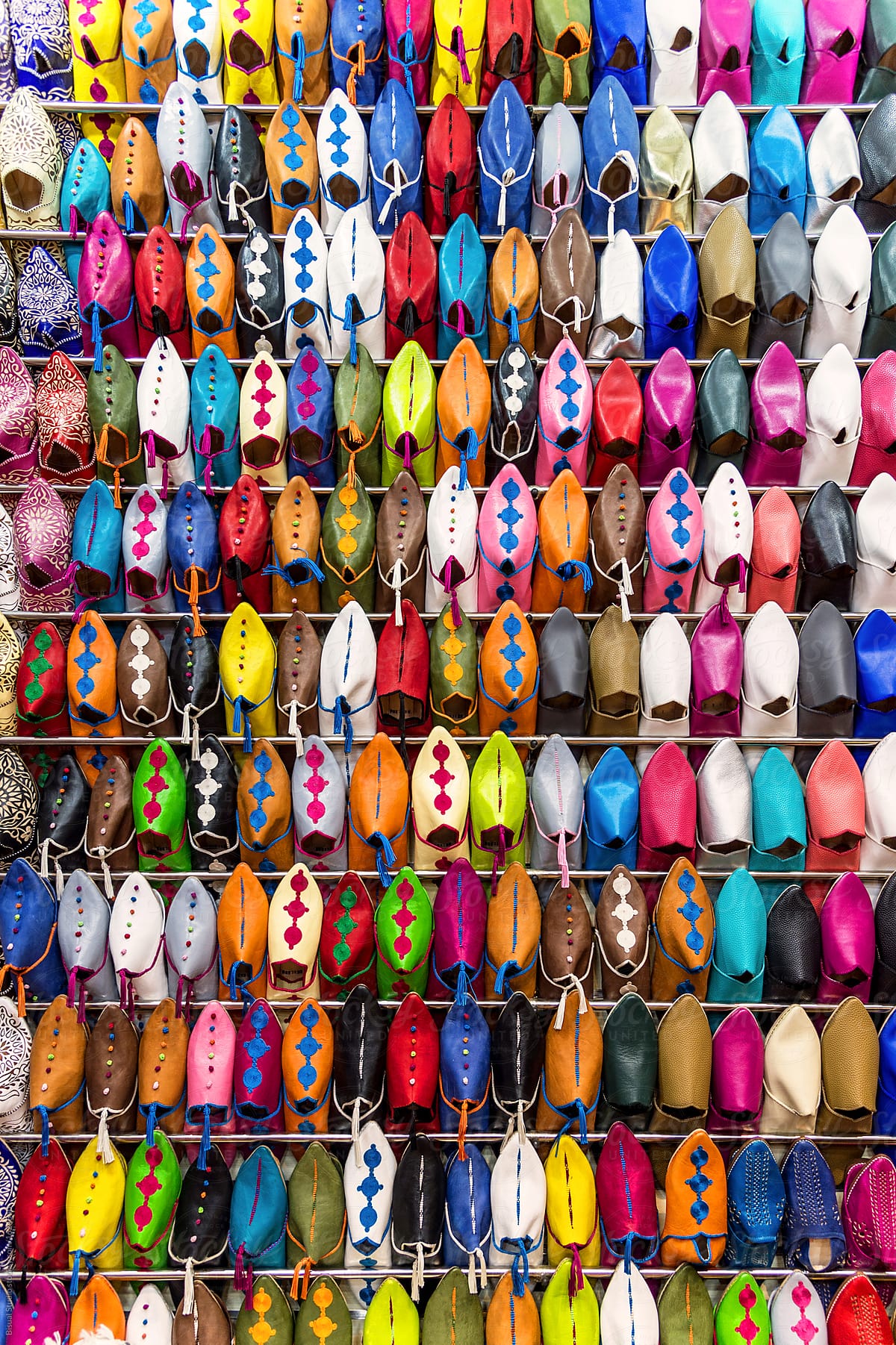 Stacked Moroccan slippers