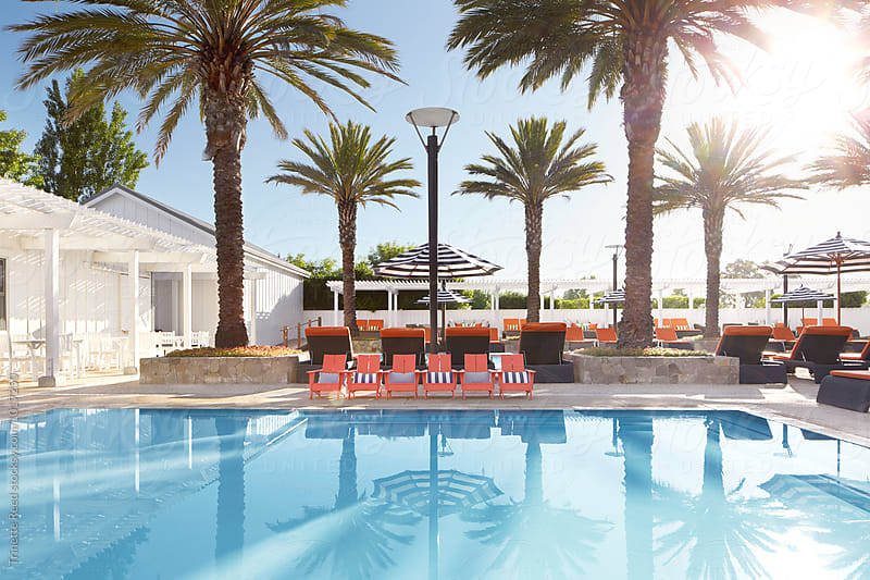 Swimming pool at luxury resort/hotel