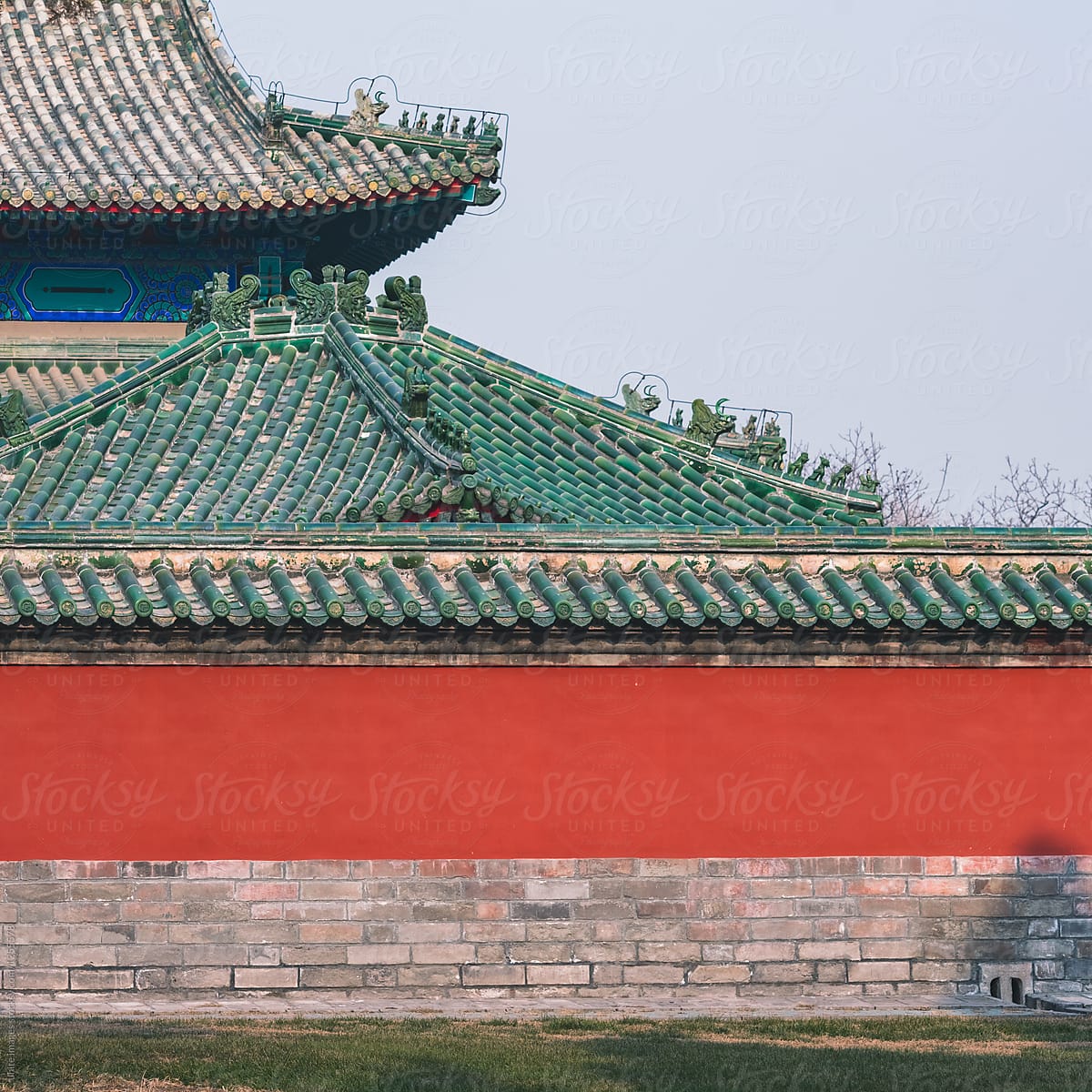 red walls,Beijing,China.
