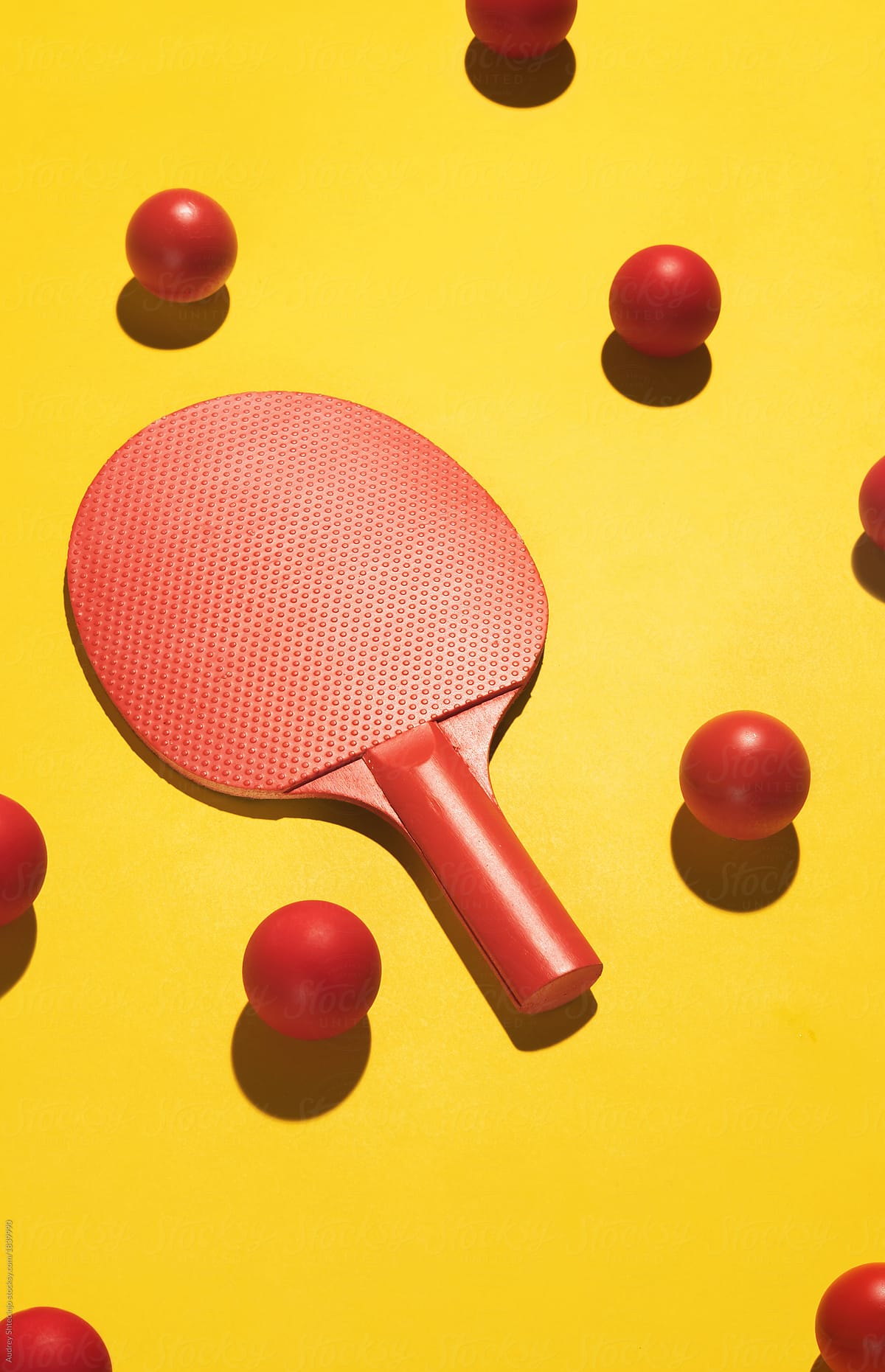 Ping Pong Racket With Balls.