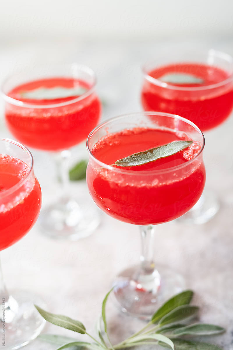 Red raspberry Poinsettia mimosa raspberry and champagne cocktail
