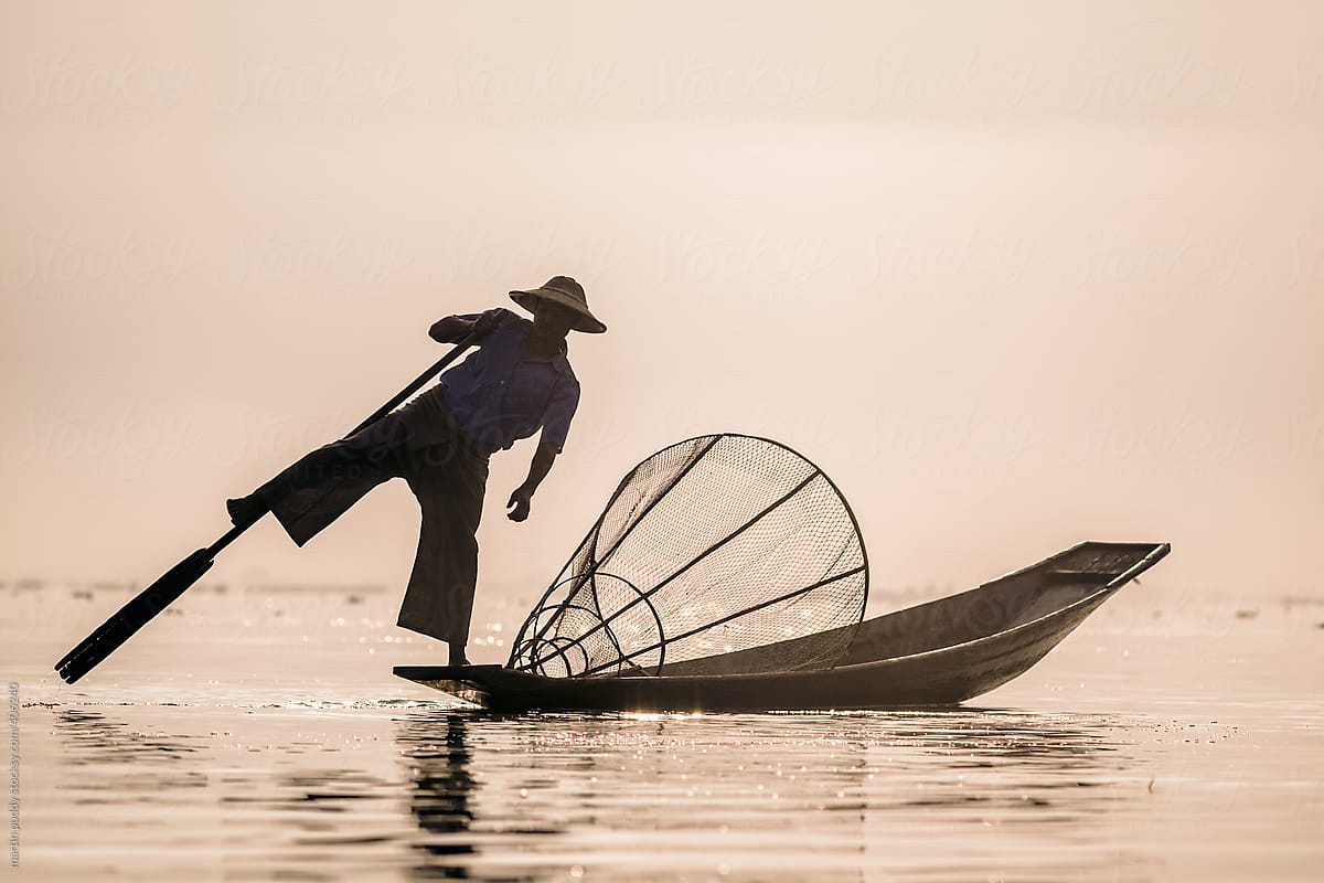 traditional fisherman on Inle lake