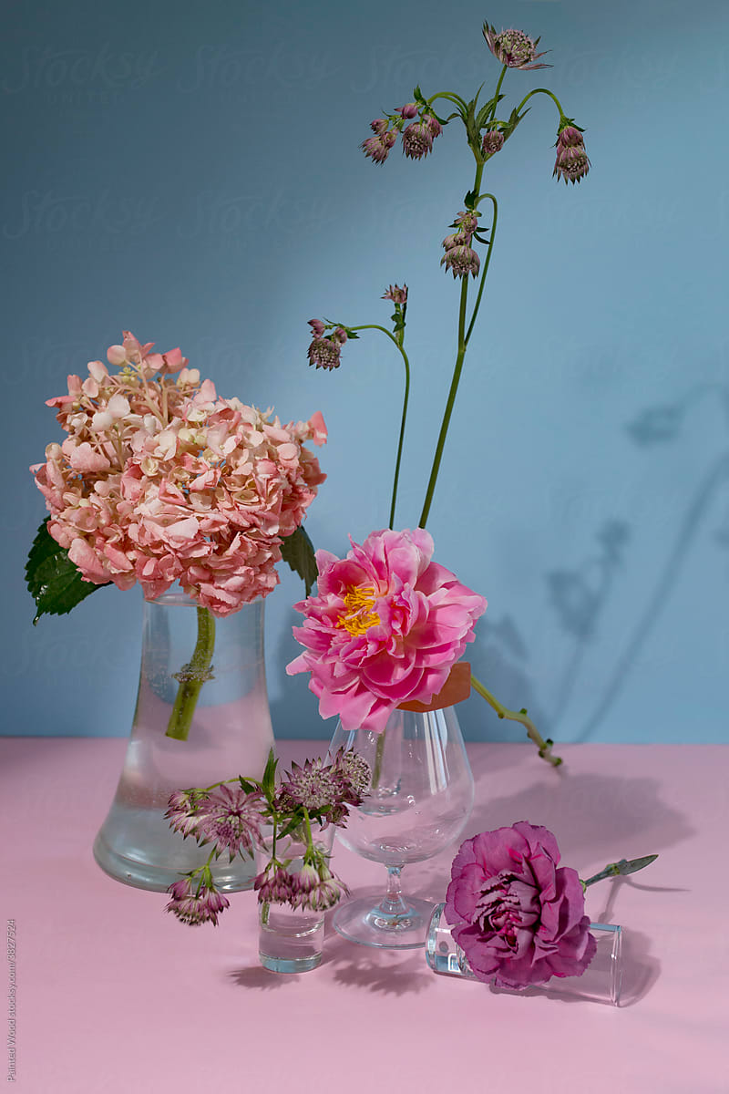 Artistic still life with flowers