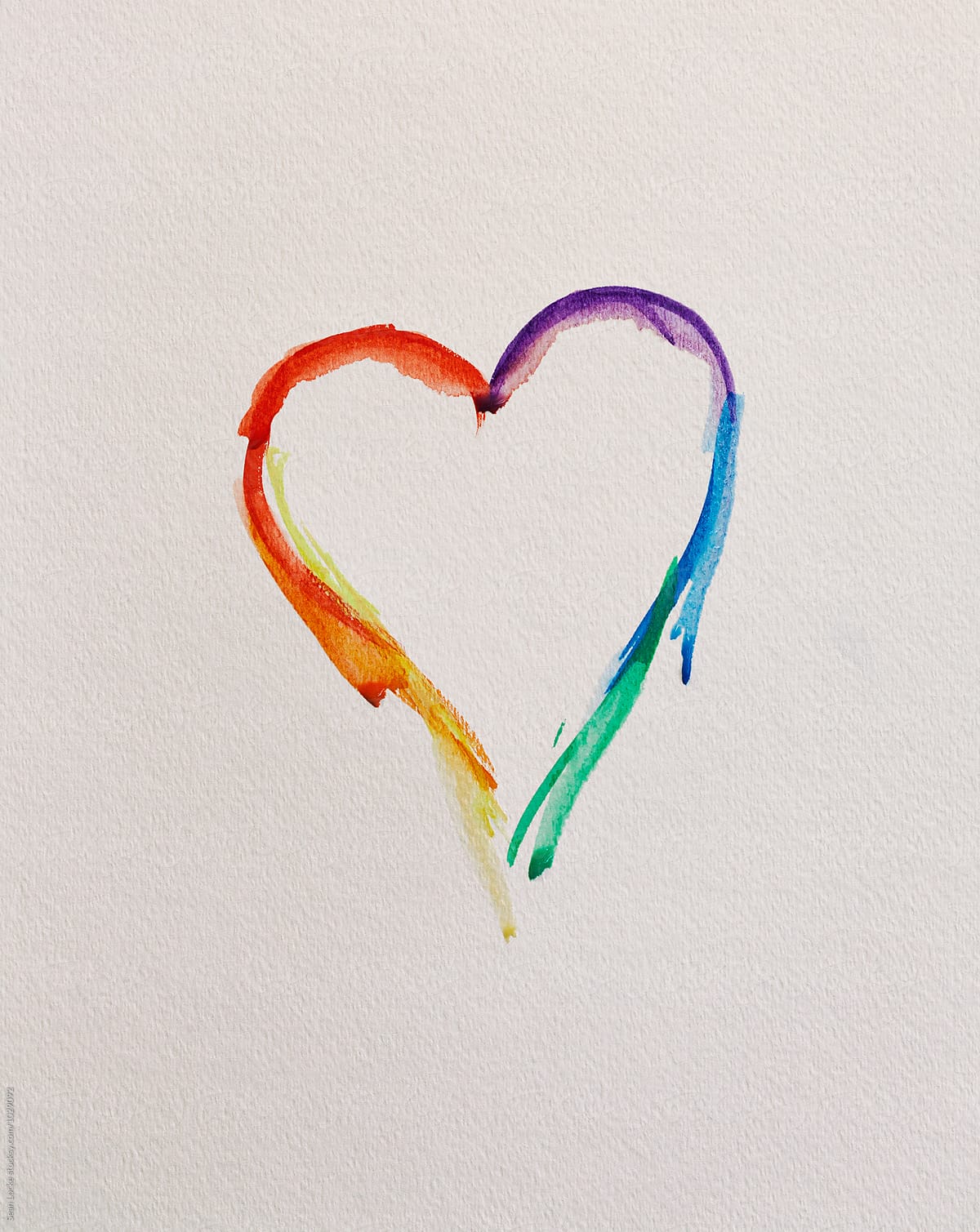  Flo Gift Heart Rainbow Watercolor Love Heart Name Flo