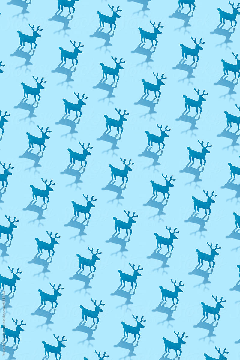 Pattern of deer silhouettes