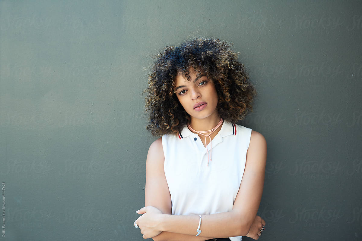 Beautiful Mixed Race Embracing Herself By Stocksy Contributor Guille Faingold Stocksy 