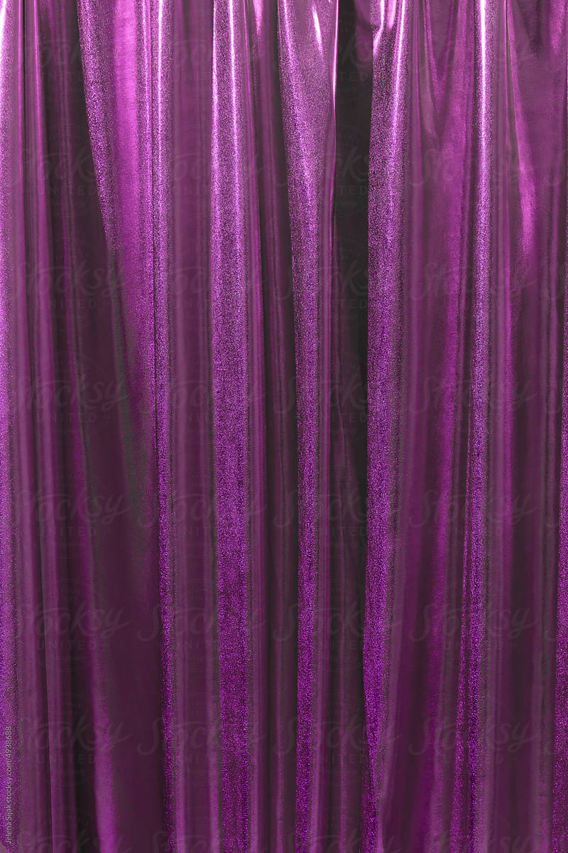 Purple curtain with subtle glitter and shine.