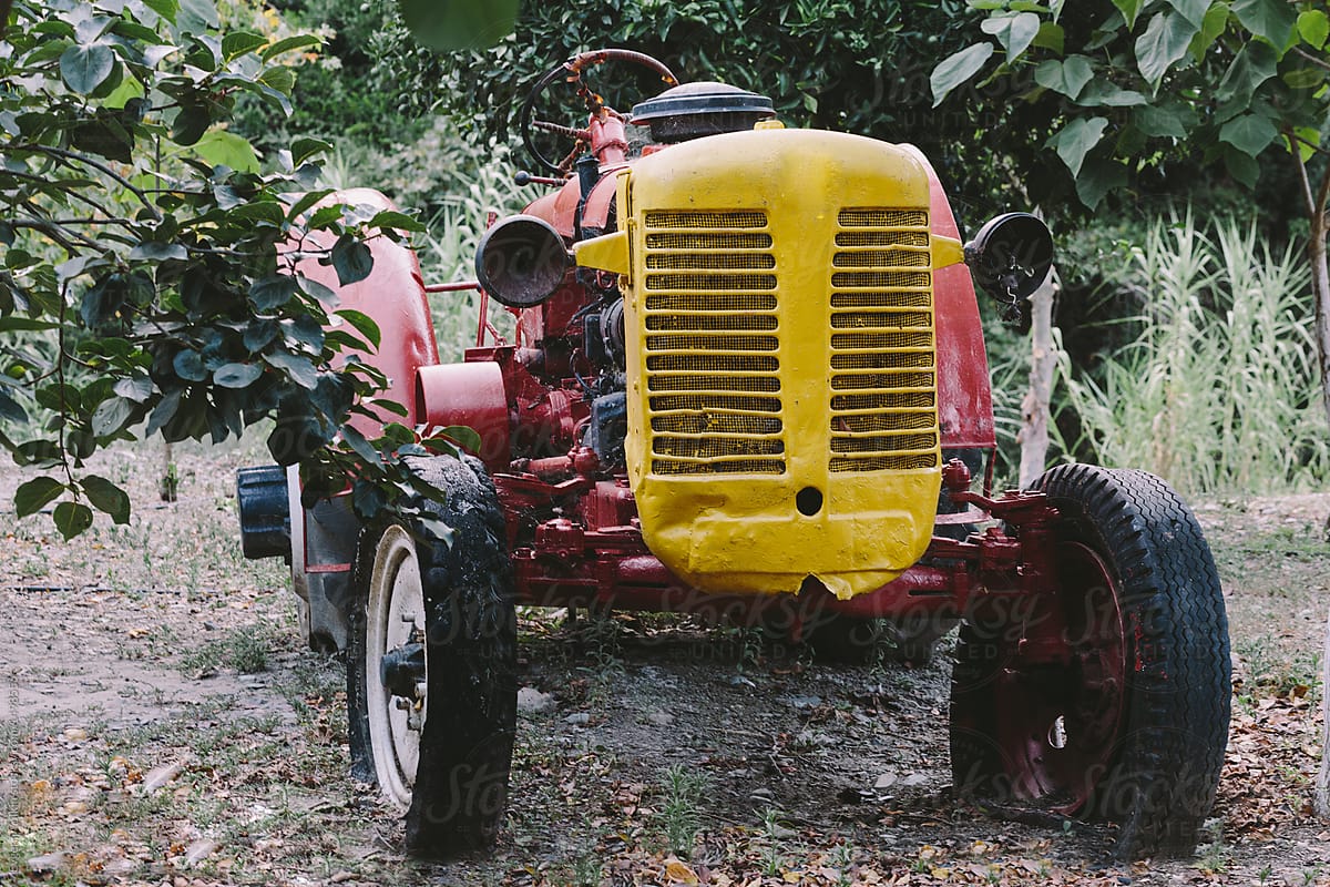 Old tractor on a greek farm