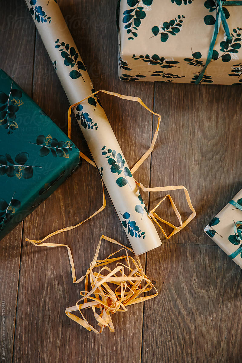 Christmas gift wrap and wrapped presents