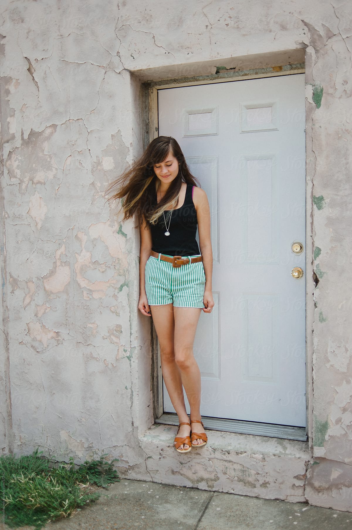 Girl Standing In Doorway By Stocksy Contributor Michelle Edmonds Stocksy 3292