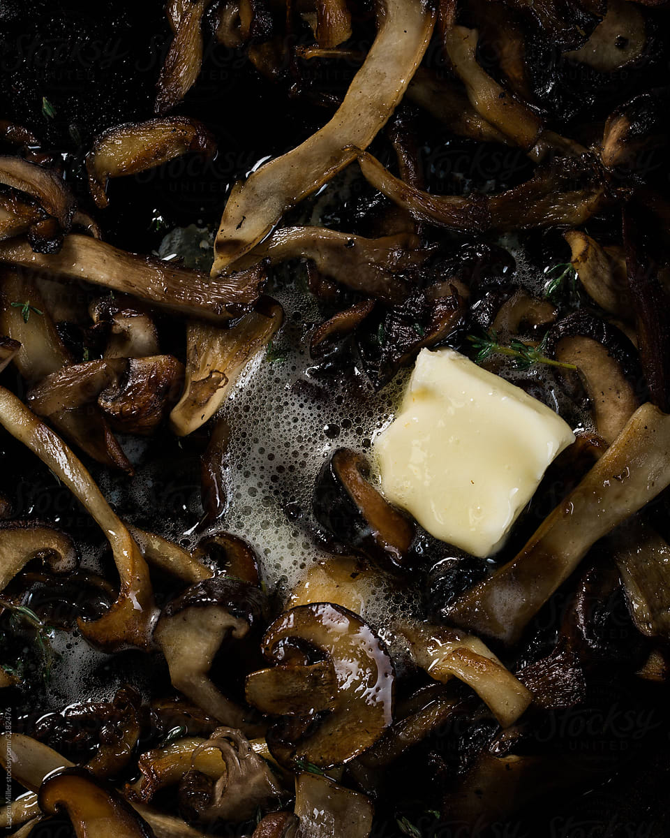 Cooking Mushrooms with Butter